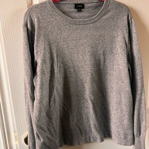 J. Crew Gray Knit Crewneck Sweater